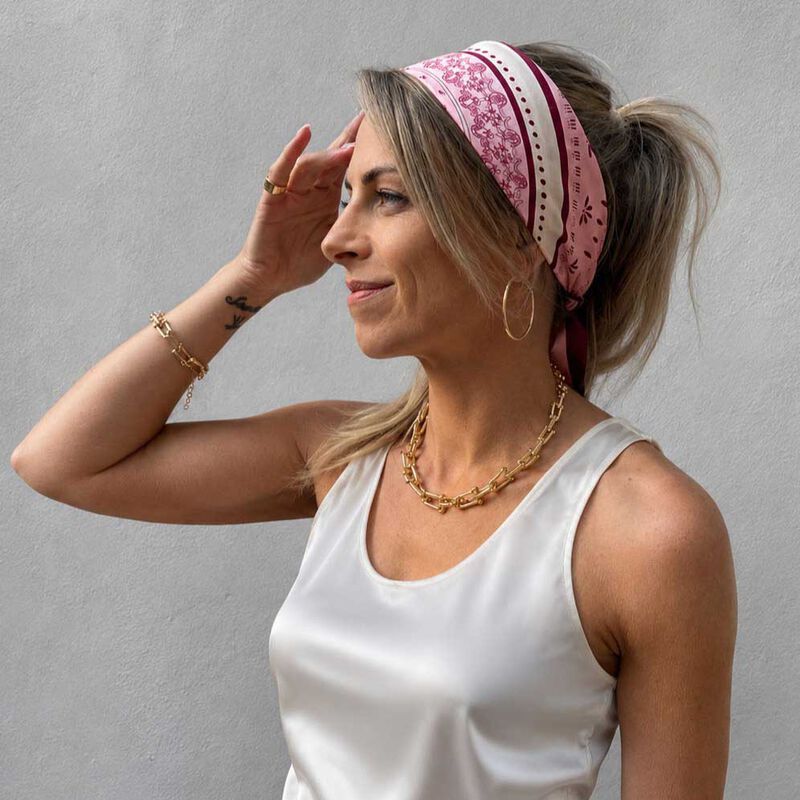 Dark Hampton X Ellie Compton The Wilkinson Petite Silk Scarf image number 3
